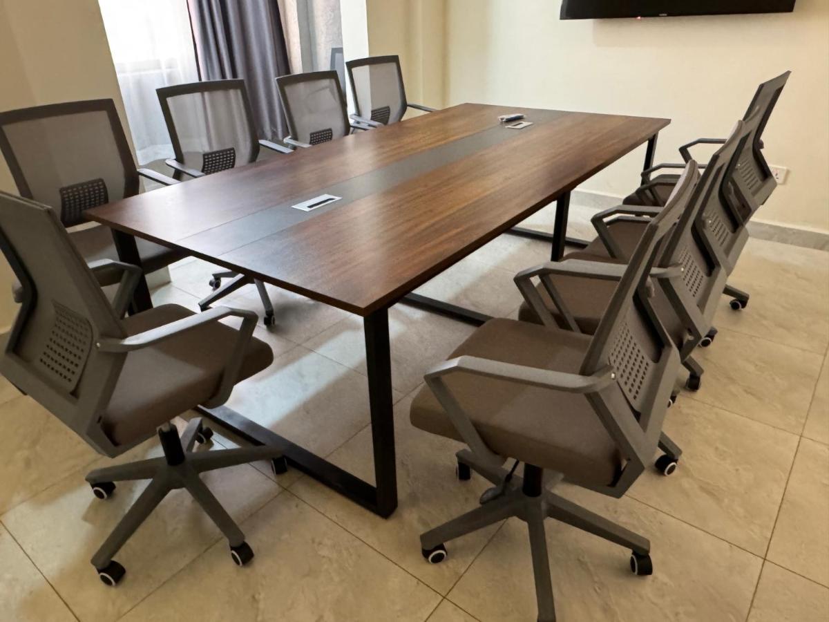The boardroom at Canopy View Hotel, set for a meeting